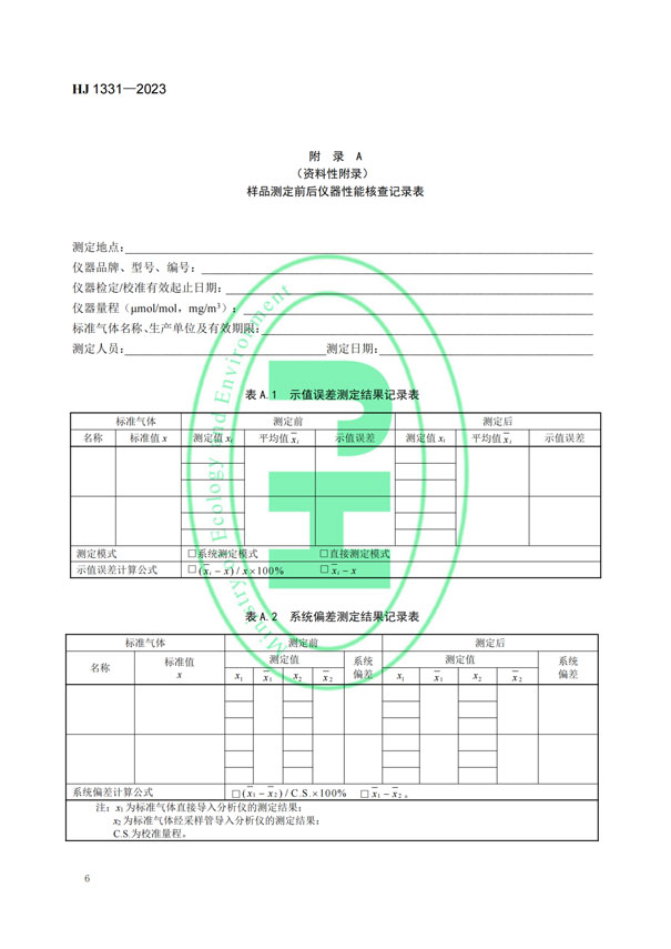 HJ 1331-2023《固定污染源廢氣總烴、甲烷和非甲烷總烴的測定便攜式催化氧化-氫火焰離子化檢測器法》-8